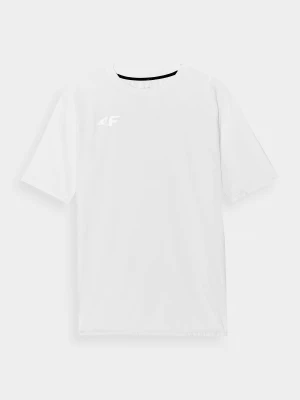 Koszulka treningowa szybkoschnąca męska - biała 4F