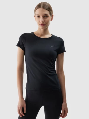 Koszulka treningowa z materiału z recyklingu damska - czarna 4F