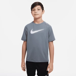 Koszulka treningowa z nadrukiem dla dużych dzieci (chłopców) Nike Dri-FIT Multi - Szary