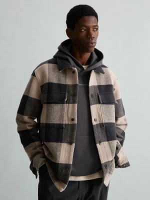 Koszulka typu overshirt o kroju regular Marc O'Polo hnědá