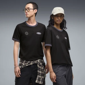 Koszulka unisex FUTURE.PUMA.ARCHIVE z lamówką, Odzież, Czarny
