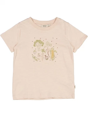 Wheat Koszulka "Vegetables Embroidery" w kolorze jasnoróżowym rozmiar: 116