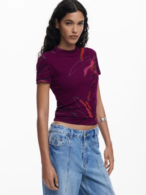 Koszulka w abstrakcyjne kwiaty Desigual