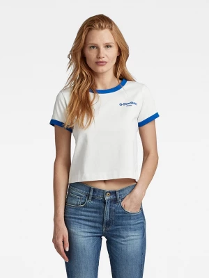 G-Star Koszulka w kolorze biało-niebieskim rozmiar: M