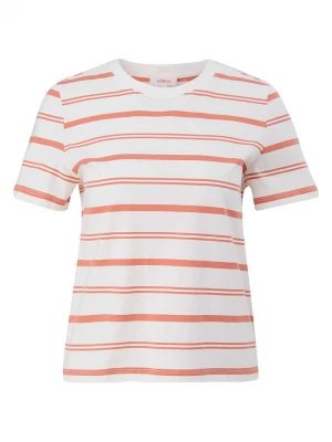 S.OLIVER RED LABEL Koszulka w kolorze biało-pomarańczowym rozmiar: 40