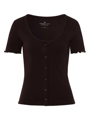 Cross Jeans Koszulka w kolorze ciemnobrązowym rozmiar: XL