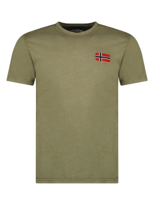 Geographical Norway Koszulka w kolorze khaki rozmiar: S