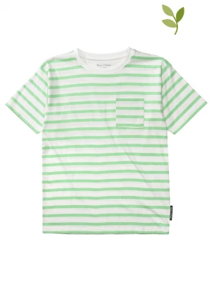 Marc O'Polo Junior Koszulka w kolorze zielono-białym rozmiar: 176