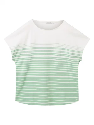 Tom Tailor Koszulka w kolorze zielono-białym rozmiar: 48