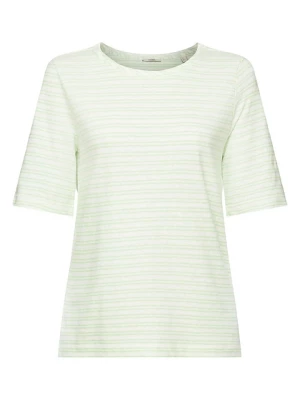 ESPRIT Koszulka w kolorze zielono-kremowym rozmiar: M