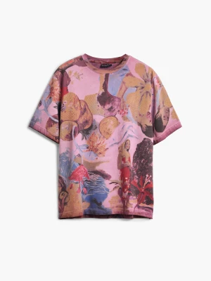 Koszulka w kwiatowy wzór Desigual