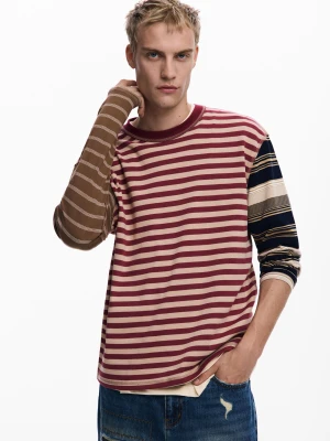Koszulka w paski grunge Desigual