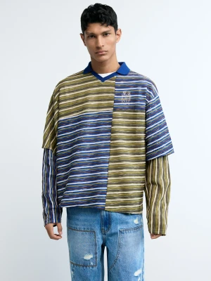 koszulka w paski łączona Desigual