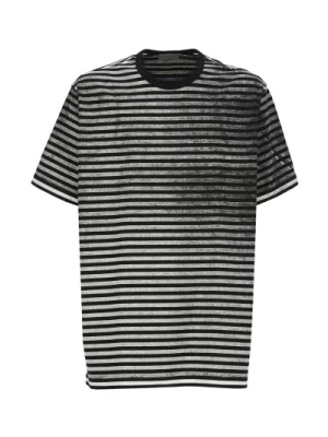 Koszulka w paski z bawełny dla mężczyzn Yohji Yamamoto
