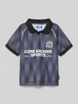 Koszulka w trykotowym stylu z kołnierzykiem polo model 'BREEZE FOOTBALL' jack & jones