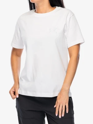 Koszulka wspinaczkowa damska Arcteryx Kragg Cotton Little Bird Crew SS - white light/white