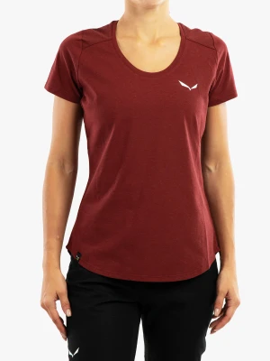 Koszulka wspinaczkowa damska Salewa Lavaredo Hemp T-Shirt - syrah