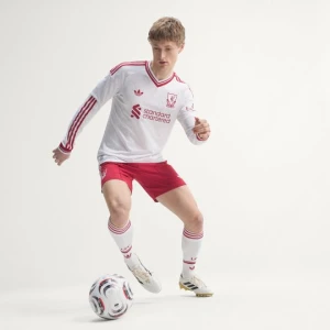 Koszulka wyjazdowa z długim rękawem Liverpool FC 26 / 27 Authentic Adidas biały