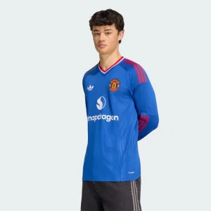 Koszulka wyjazdowa z długim rękawem Manchester United 26 / 27 Adidas Royal Blue
