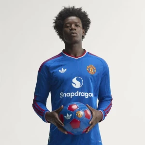 Koszulka wyjazdowa z długim rękawem Manchester United 26 / 27 Authentic Adidas Royal Blue