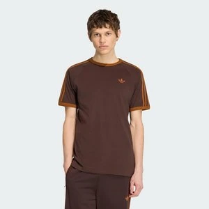 Koszulka z 3 paskami Adidas brązowy