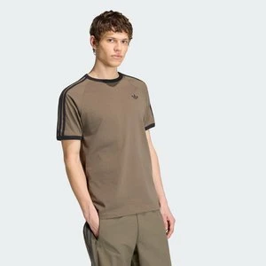 Koszulka z 3 paskami Adidas brązowy