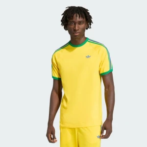 Koszulka z 3 paskami Adidas żółty