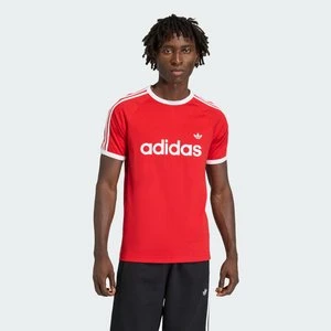 Koszulka z 3 paskami Slim Ringer Adidas Better Scarlet