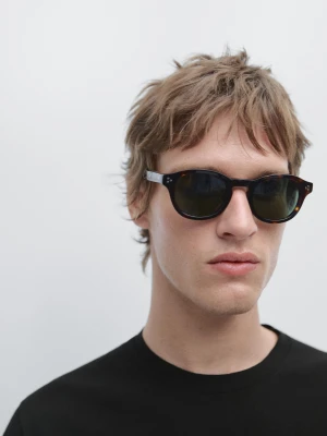 Dzianinowa Koszulka Bawełniana - Czarny - - Massimo Dutti - Mężczyzna