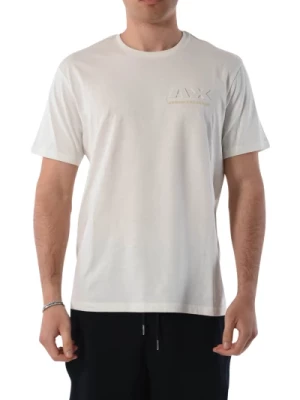 Koszulka z bawełny z logo na piersi Armani Exchange