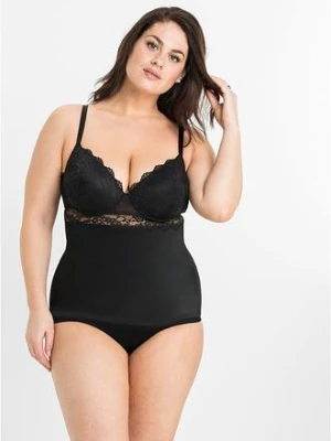 Koszulka z biustonoszem z gładkiej mikrofibry bonprix