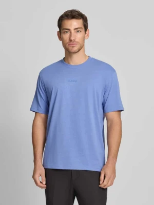męski t-shirt o kroju regular fit z czystej bawełny model 'TEE 10' Boss Niebieski
