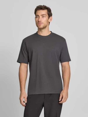 męski t-shirt o kroju regular fit z czystej bawełny model 'TEE 10' Boss Średnioszary