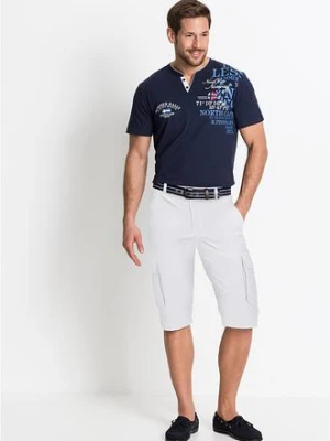 Koszulka z czystej bawełny organicznej z dekoltem henley i krótkim rękawem bonprix