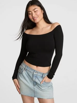 Koszulka z długim rękawem Base Stretch z odkrytymi ramionami Victoria's Secret