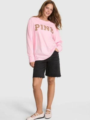 Koszulka z długim rękawem Campus Cotton Victoria's Secret Różowy