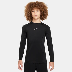 Koszulka z długim rękawem dla dużych dzieci (chłopców) Dri-FIT Nike Pro - Czerń