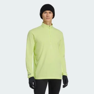 Koszulka z długim rękawem i suwakiem do połowy długości Terrex Xperior Adidas Semi Frozen Lemon
