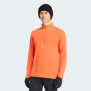 Koszulka z długim rękawem i suwakiem do połowy długości Terrex Xperior Adidas Semi Impact Orange