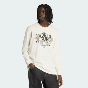 Koszulka z długim rękawem Mistrzostw Świata w Piłce Nożnej 2026 z motywem maskotki Adidas Cloud White