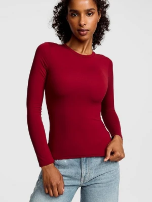 Koszulka z długim rękawem PINK Base Stretch Victoria's Secret Czerwony