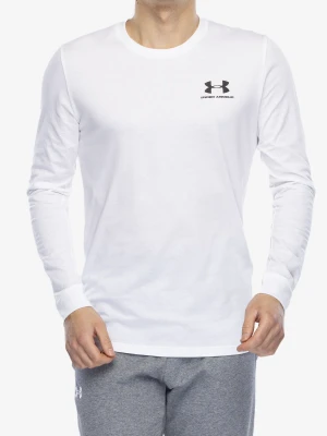 Koszulka z długim rękawem Under Armour Sportstyle Left Chest LS - white/black