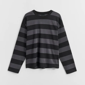 Koszulka z długim rękawem w czarno-szare paski House