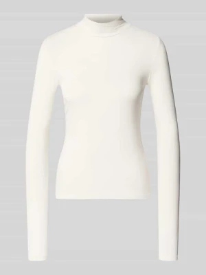 Koszulka z długim rękawem w kroju slim fit z mieszanki lyocellu z golfem REVIEW Złamany biały
