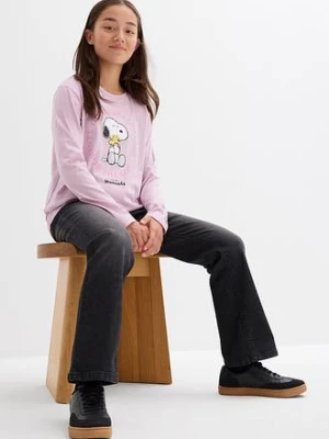 Koszulka z długim rękawem z motywem Snoopy z czystej bawełny bonprix