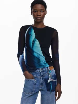 Koszulka z długim rękawem z rekinem Botter Desigual