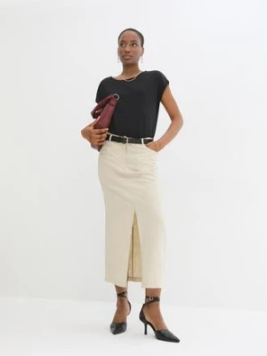 Koszulka z domieszką jedwabiu bonprix