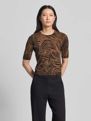 koszulka z dzianiny o kroju regular fit z mieszanka bawełny model 'AGO' Max Mara Studio