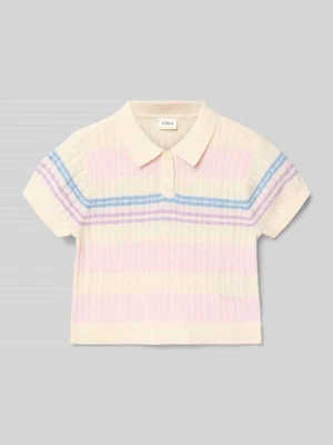 Koszulka z dzianiny o kroju regular fit z mieszanki bawełny s.Oliver RED LABEL