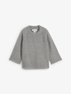 Koszulka z dzianiny oversize BonPrix szary